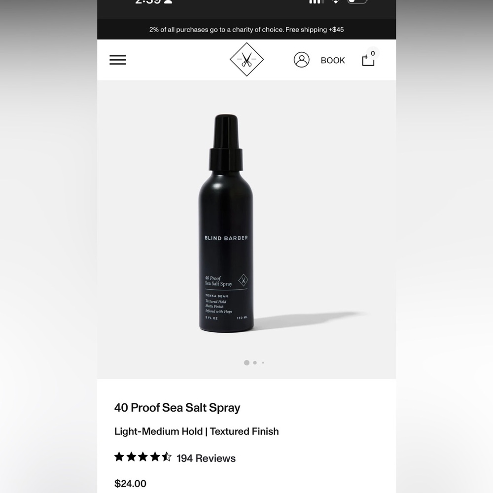 Blind Barber Sea Salt Spray